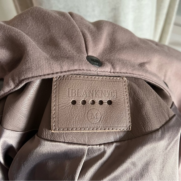 Women’s Blank NYC Faux Leather Jacket Brown Medium - Picture 13 of 17